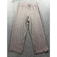 Fresh Produce Women's Wide Leg Pants Gray Rayon Blend Elastic Waist Size M 25"