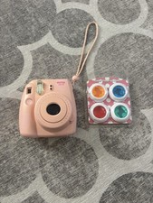Fuji Instax Mini 8 Fujifilm Instant Film Camera Pink & Close-up Lens