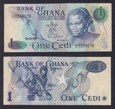 Ghana Banknote 1 Cedi 1976 P.-13c BB/VF