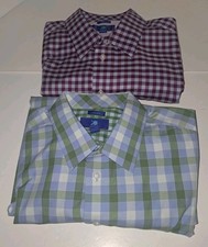 New 2 Egara Shirts Mens Size XL - Long Sleeved Button Down Dress