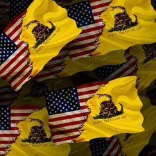 US and Gadsden Tread on Me Flags 22 - 18"x46" Hydrographic Film Hydro Dipping