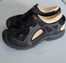 Ecco Biom Delta Yucatan CT Yak Leather BLACK Sandals Shoes Mens EU 47  13-13.5