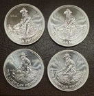 Lot Of 4 1986 Engelhard Prospector Rounds  1 Troy oz  .999 Fine Silver, BU