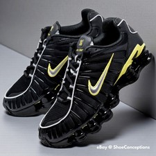 Nike Shox TL Shoe Black Dynamic Yellow Metallic Silver CN0151-002 Mens Sizes NEW
