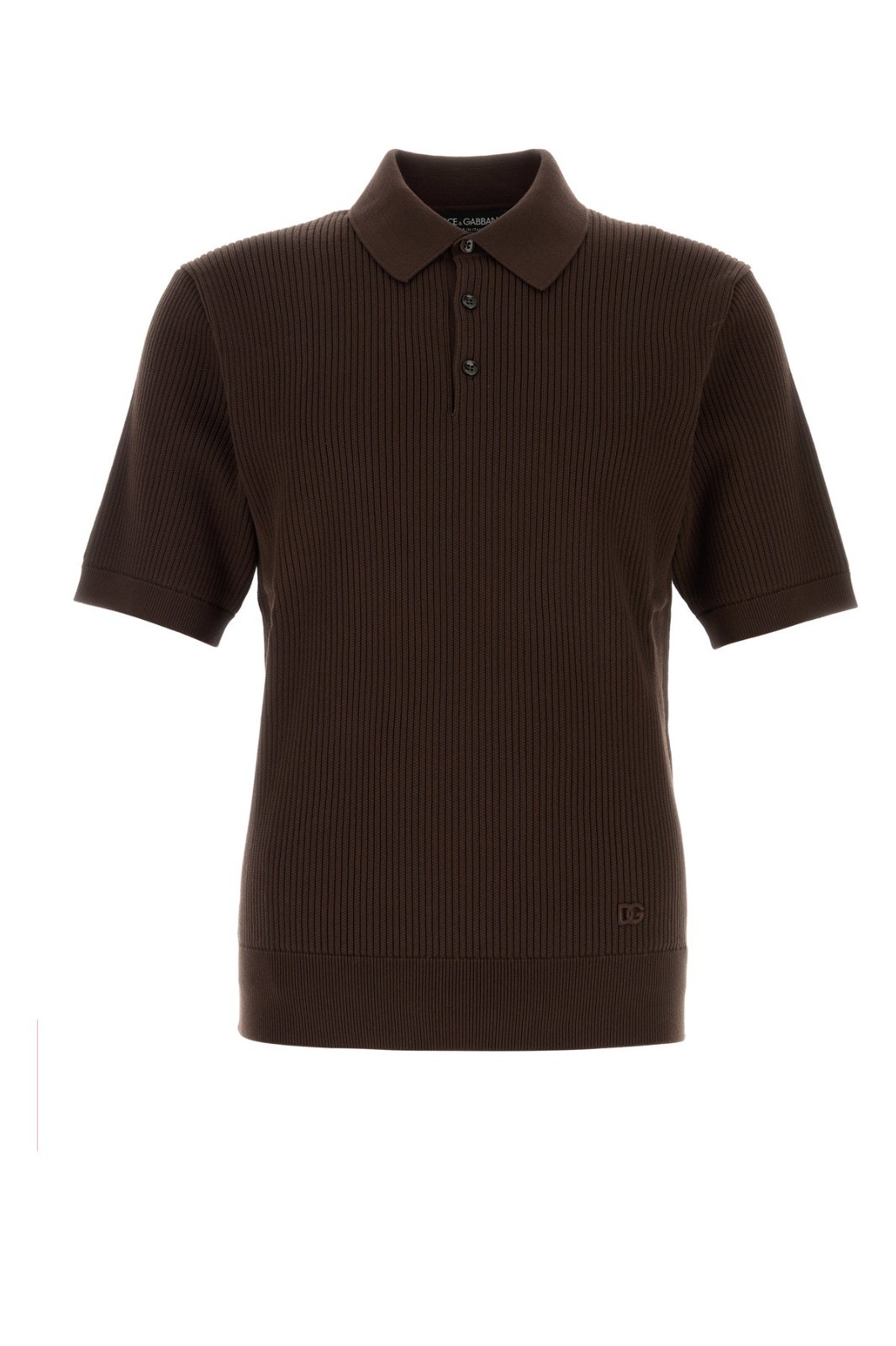 DOLCE&GABBANA Dark Brown Cotton Polo Shirt New & Authentic