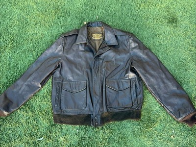 Vintage Jacket Type A-2 Military Flight Leather Jacket L Brown