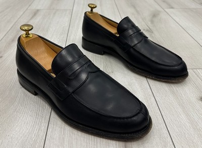 Berwick 1707 Penny Loafers Black Leather Goodyear Welted Mens Shoes UK 7.5