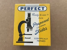 Vintage PERFECT Prepared Specimen Slides w/ Box Microscope Chemical Crystals