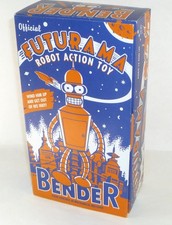Official Futurama Bender Wind-Up Robot Action Toy 2000