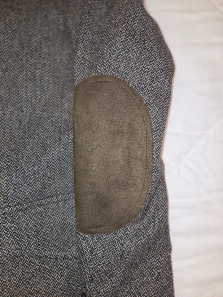 Pendleton Gray Brown Wool Western Wear Blazer Mens Size 44 Elbow Patches Classic - Image 3 of 4