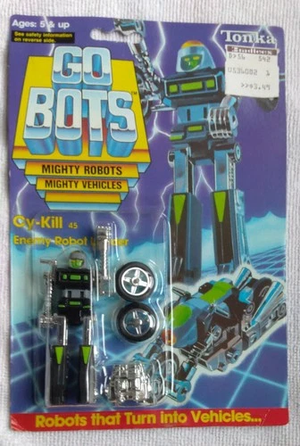 Vintage, 1985, Tonka Go Bots, Cy-Kill (01) Green Variant, Sealed