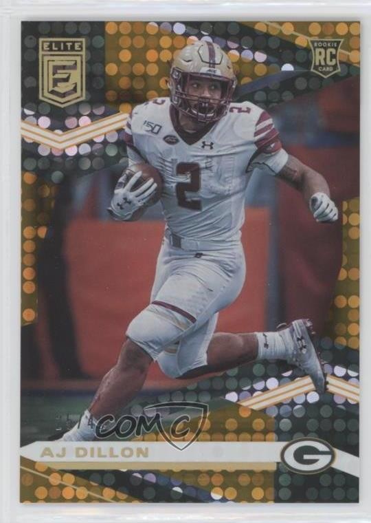 2020 Panini Donruss Elite Rookies Orange /49 AJ Dillon #145 0l1