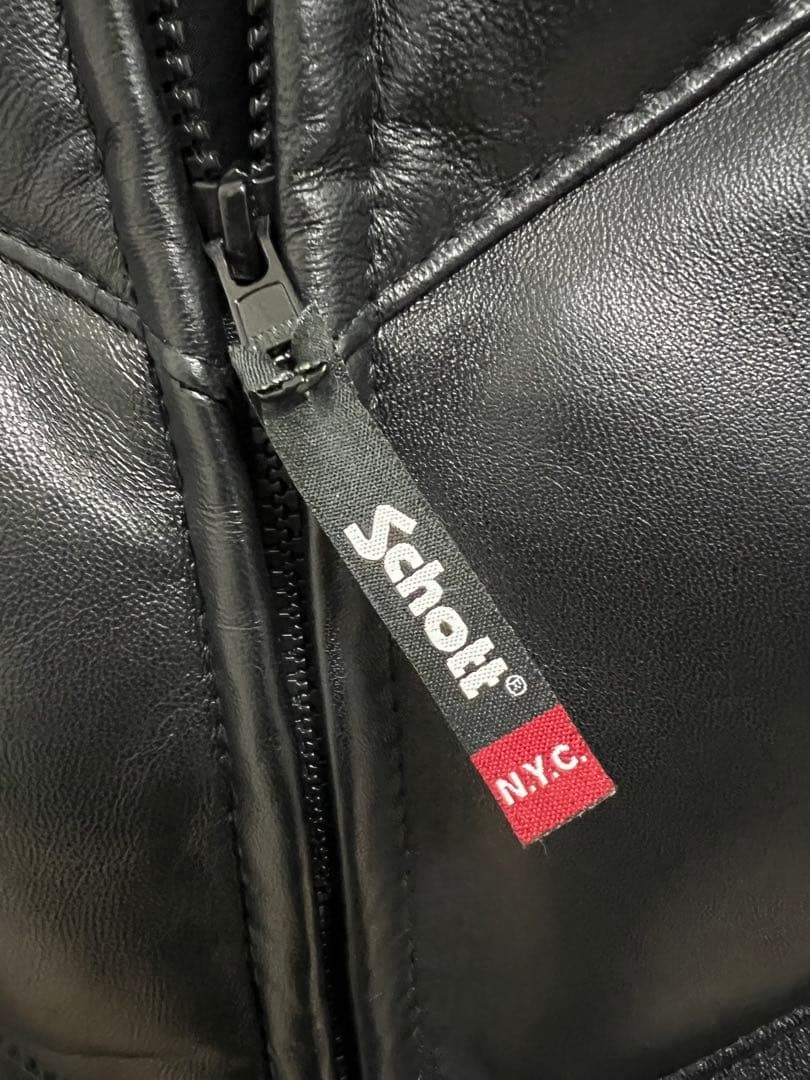 Schott Down down jacket size 36 black - image 4