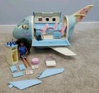 Vintage Barbie Doll Jumbo Jet Blue Mattel Airplane Plane 1999 Accessories Sound