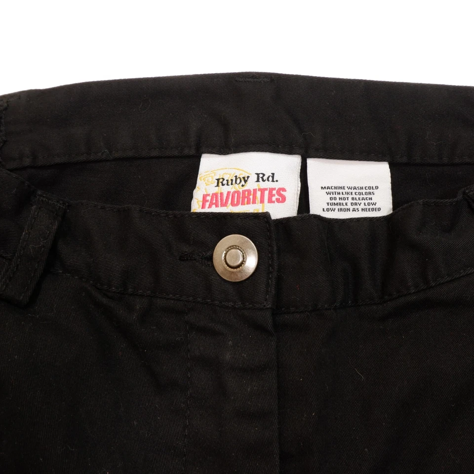Ruby Rd Favorites Capri Pants 8 Black Elastic Mid Rise Womens Measures 30 x 17 - Image 3 of 4