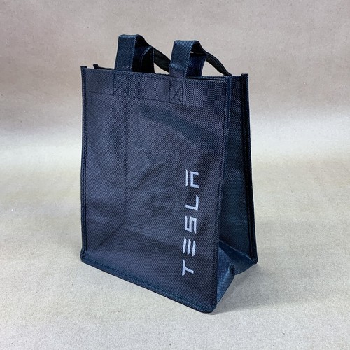 Tesla Tote Bag Offical Reusable Black Mesh Gift Bag 8"x10"x4.5"