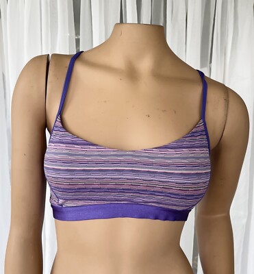 LULULEMON Wanderlust Shala Bra Space Dye Twist Iris Flower Sports Bra Size 8