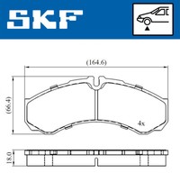 Vkbp 80507 Skf Bremsbelagsatz, Scheibenbremse FüR Iveco