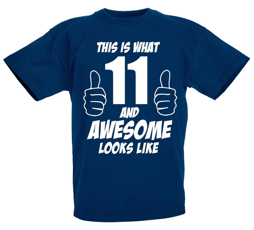 LOLTOPS 11 And Awesome - 11th Birthday Gift T-Shirt For 11 Year Old Boys, Gift Ideas