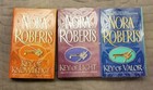 3 KEY TRILOGY NORA ROBERTS Key OF LIGHT KNOWLEDGE VALOR PAPERBACK