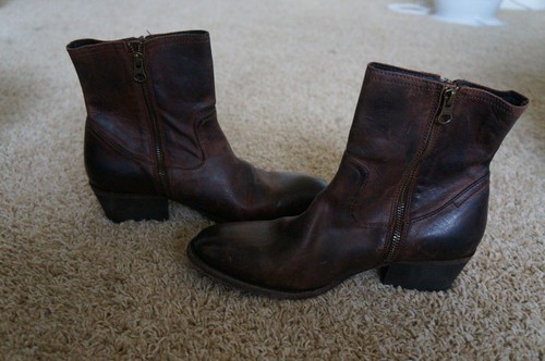 Botas de Moto H by Hudson de Cuero Envejecido Cepillado Lateral Medio 41 10 $335 - Imagen 3 de 9