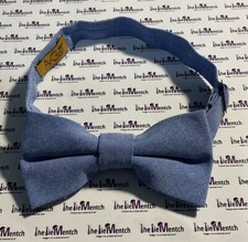 ArGail Solid Light Blue 100 Cotton Pre-Tied Adjustable Bowtie BRAND NEW