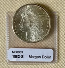 Near Gem BU 1882 S Morgan Dollar  - Clear Face & Field / Bold Strike