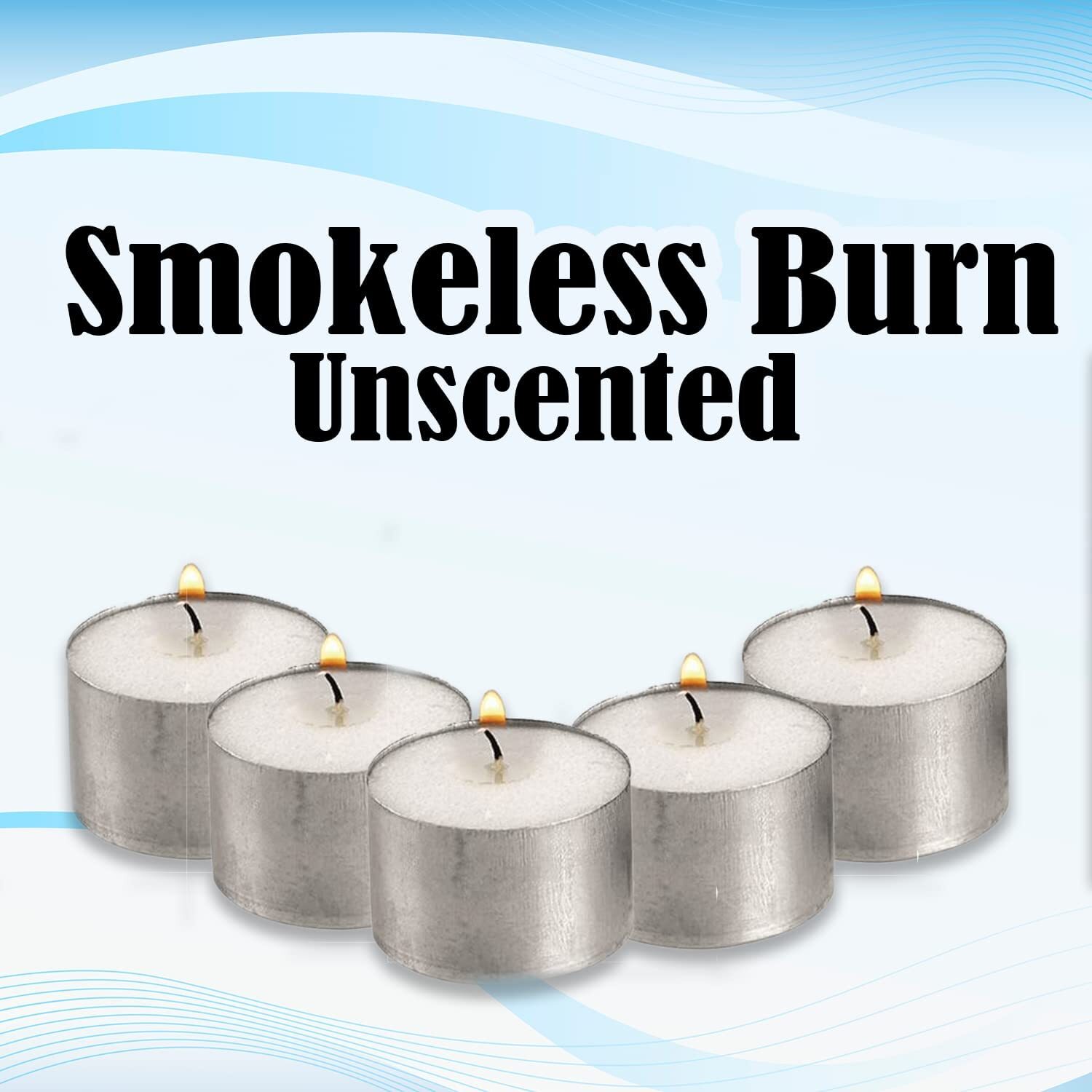 Tea Night Lights Candles 4 HOUR LONG BURN Unscented Tealights