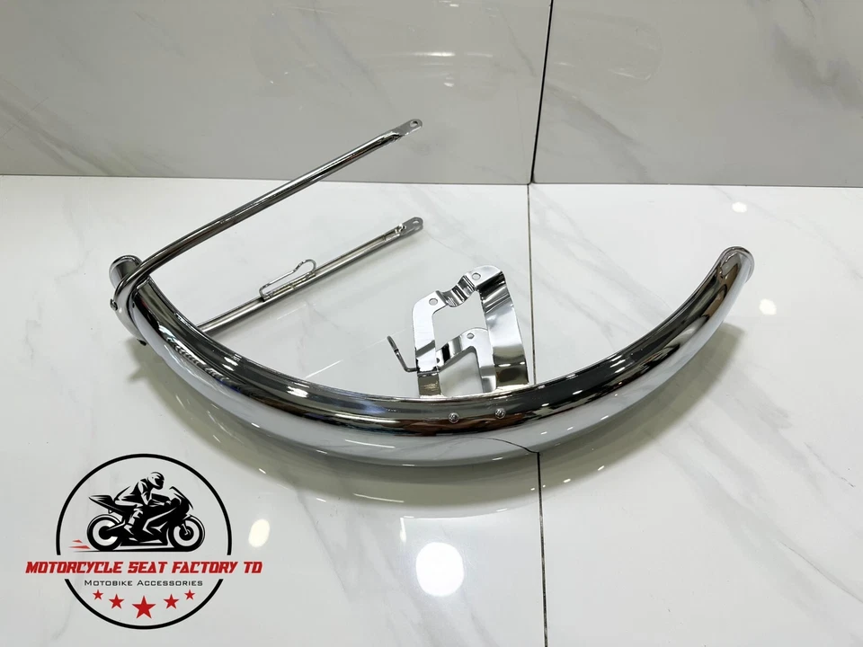 Guardabarros delantero Super Sport cromado acero de alta calidad Honda CB400F CB 400F 1975-1977 Foto 4 de 4