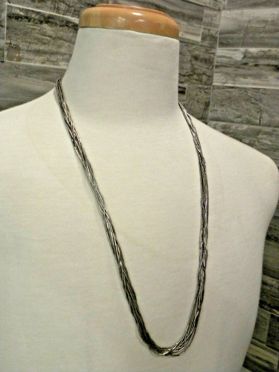 Navajo liquid silver necklace deals
