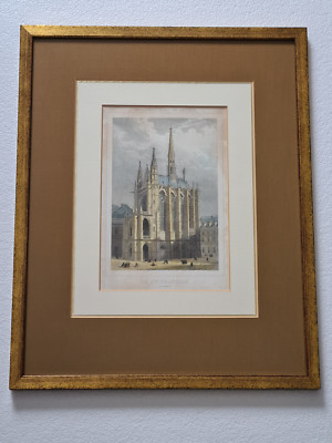 La Sainte Chapelle Paris ca. 1860 Lithograpie ? gerahmt 44 x 35 cm