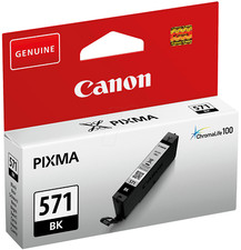 Canon 571 Black Ink Cartridge Genuine Original CLI-571BK .
