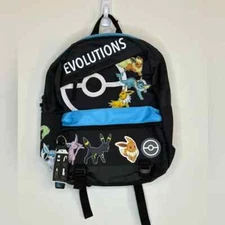 Eevee Evolutions Pokemon Bioworld Backpack Black and Blue NWT