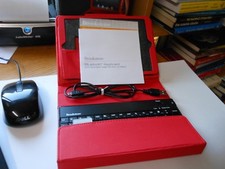 Mini Keyboard Bluetooth Brookstone w/ Tech Grip case for ipad or mini tablet. VG