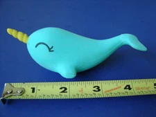 Narwhal Norwal 4.5'' JUMBO ERASER LATEX FREE NEW IN BOX CHILDREN WHALE DOLPHIN