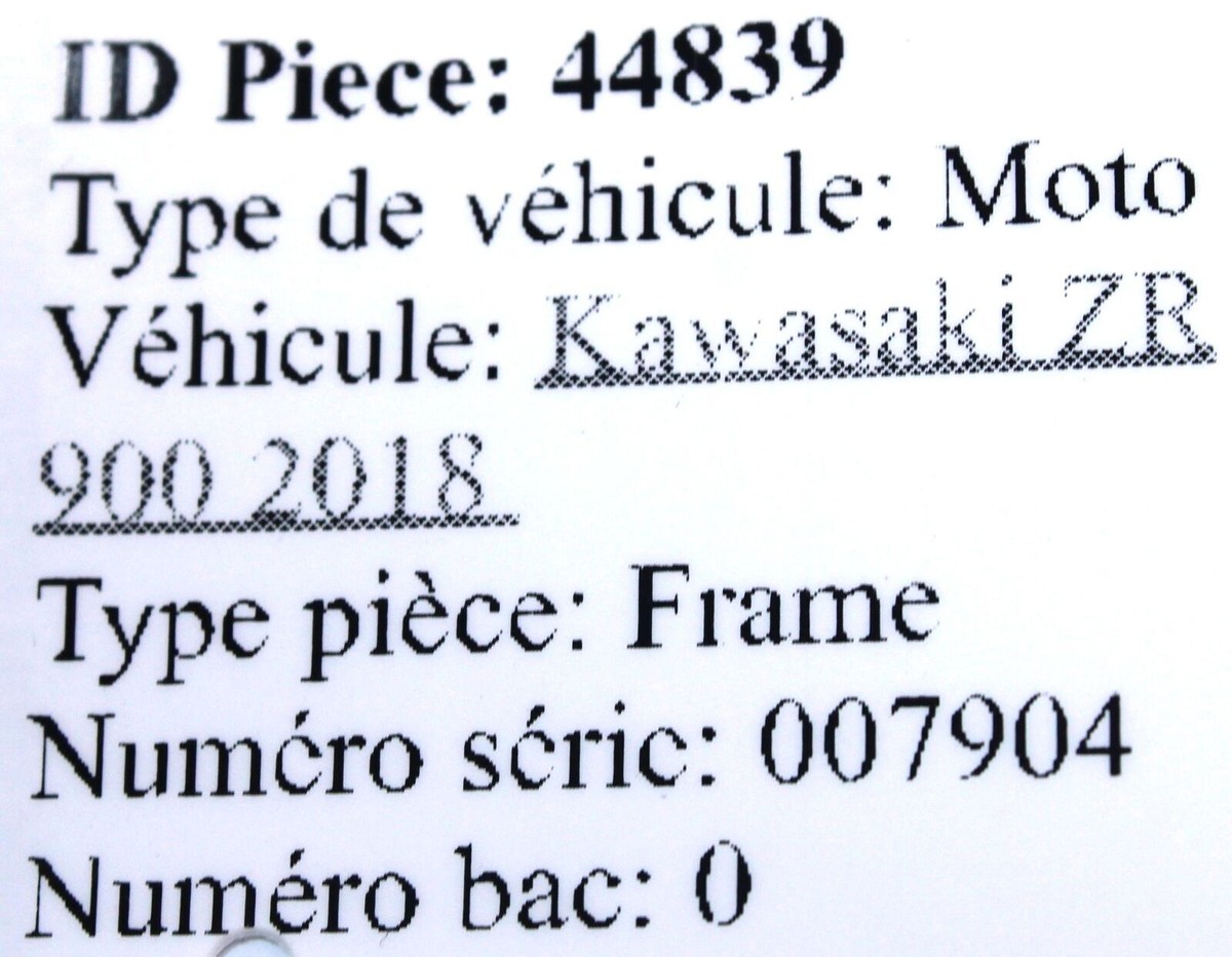 2018-2019 Kawasaki Z900 ZR900 Frame Chassis 32160-1008-18R 2018-2019 Kawasaki Z900 ZR900 Frame Chassis 32160-1008-18R