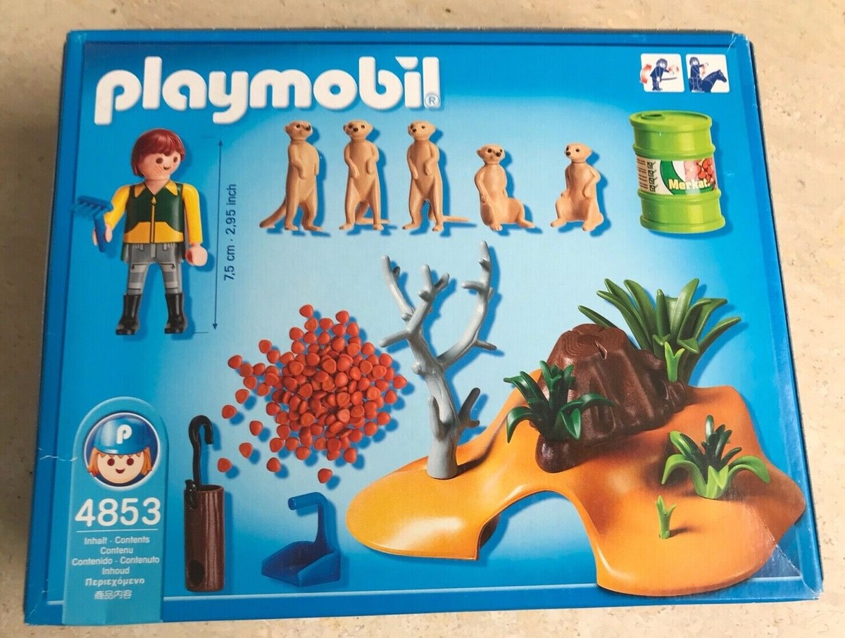 Figurine Playmobil Zoo - Homme Responsable Des Suricates (réf. 4853) - Occasion