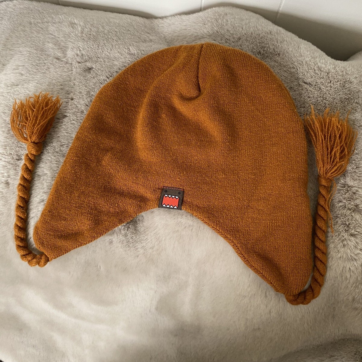2010 Domo Kun Fuzzy Dangle Beanie Winter Hat One Size Domo Beanie - Keep Warm and Show Your Fandom | DadHatLife main image 2