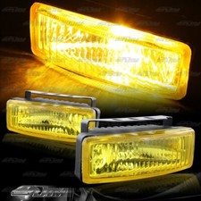 5 X 1.75 Square Chromeyellow Bumper Fog Light Lampsswitchrelay Universal