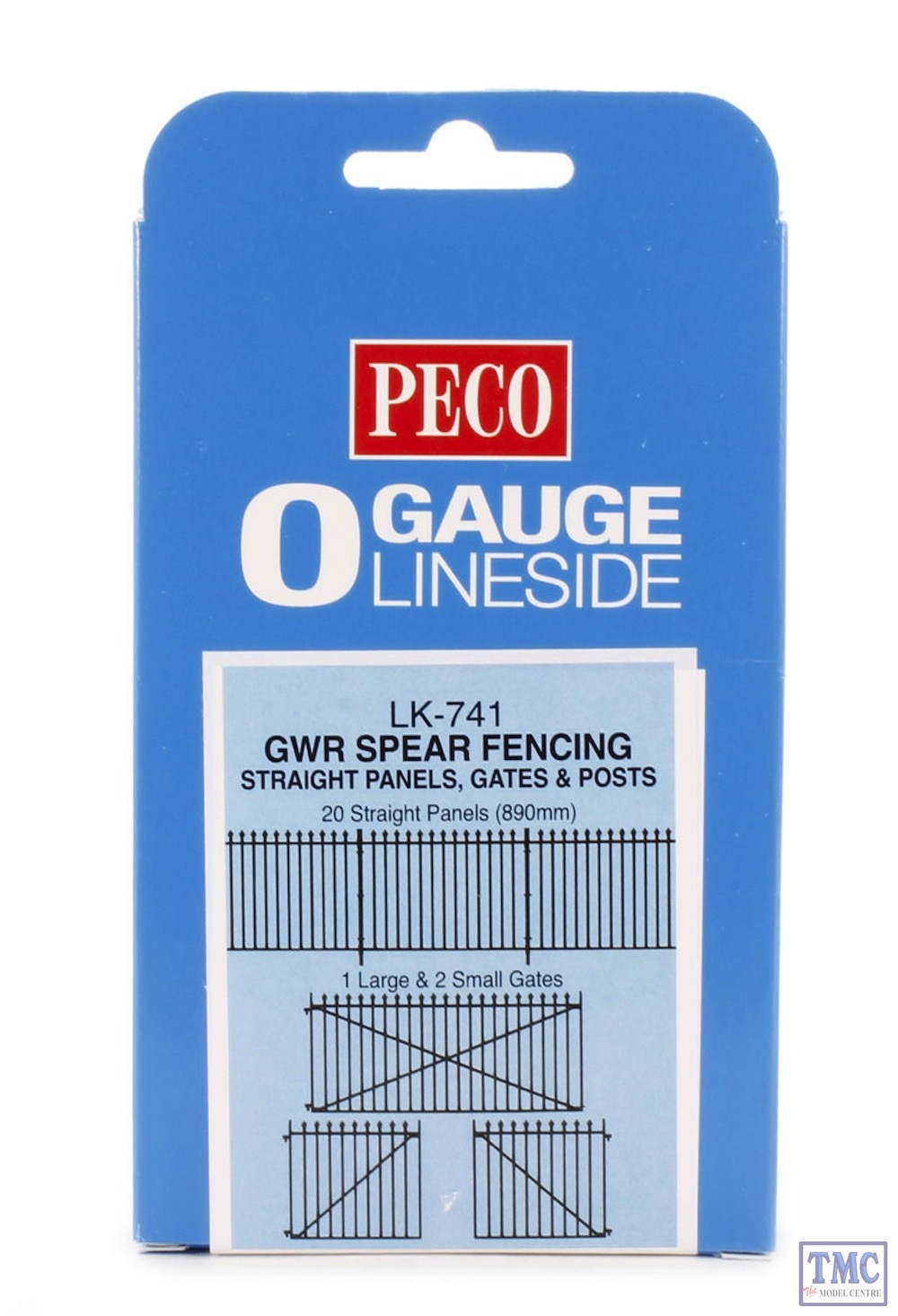 LK-741 Peco O Gauge GWR Spear fencing, straight panels, gates & posts