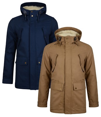 Ringspun Tondor Hooded Borg Lined Jacket Long Cotton Fashion Warm Winter Coat