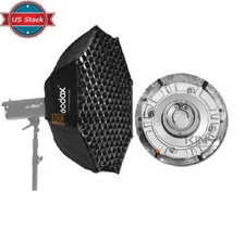 US Stock Godox Octagon 95cm Grid Honeycomb Softbox Bowens Mount for Studio Flash