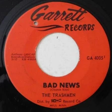 THE TRASHMEN Bad News, On The Move GARRETT 45 garage surf record guitar