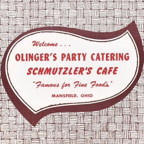 1950s Schmutzler's Cafe Restaurant Olinger's Party Catering Mansfield Ohio