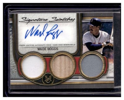 2023 Museum Collection Signature Triple Relic Autograph Ruby Wade Boggs Auto /5