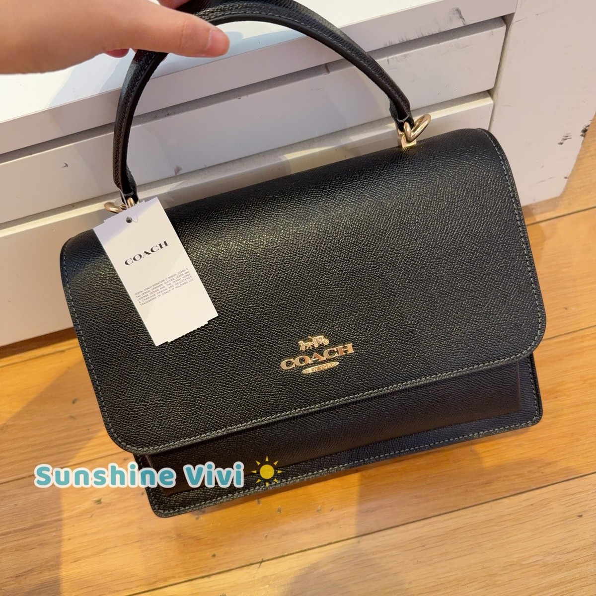 NWT Coach Klare Top Handle Bag Leather CY686 Gold/Black | eBay