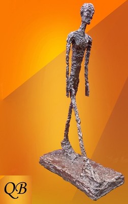 ART DECO GIACOMETTI WALKING MAN BRONZE FIGUR SKULPTUR STATUE MODERN FIGUR