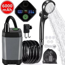 Portable Shower Camping Shower Outdoor Shower Pump Electric Rechargeable 6000mAh