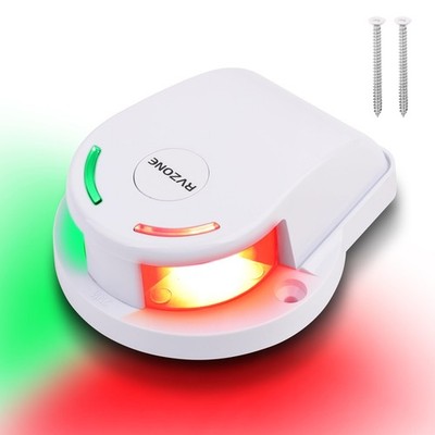 RVZONE LED Boat Navigation Light Red and Green Marine White