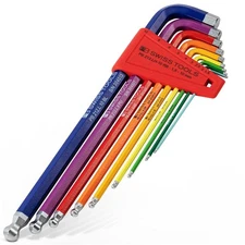 PB Swiss Tools Rainbow Wrench Set of 9 Swiss Made Lifetime Warranty 10mm Hex ...